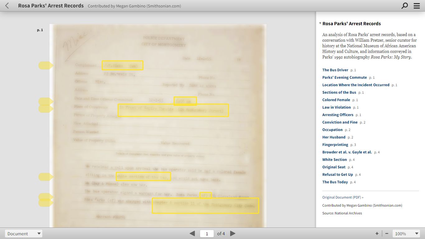 Rosa Parks' Arrest Records - DocumentCloud